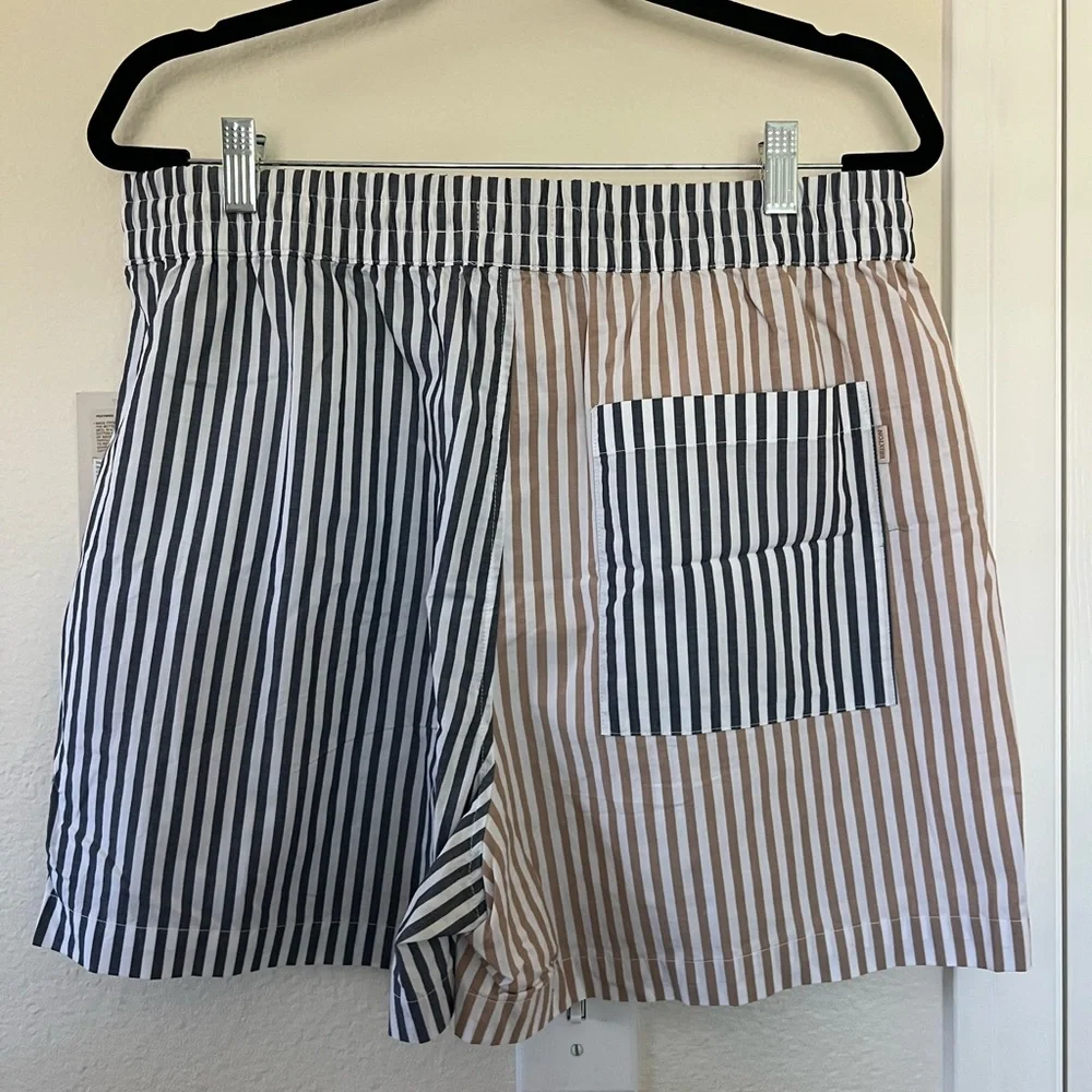 Brixton Black and White Striped Shorts - Picture 2 of 6